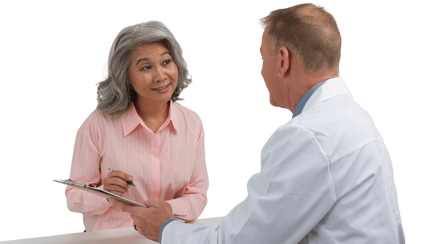 Doctor talking to patient