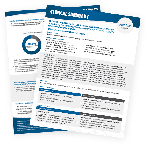 RhinAer® clinical summary